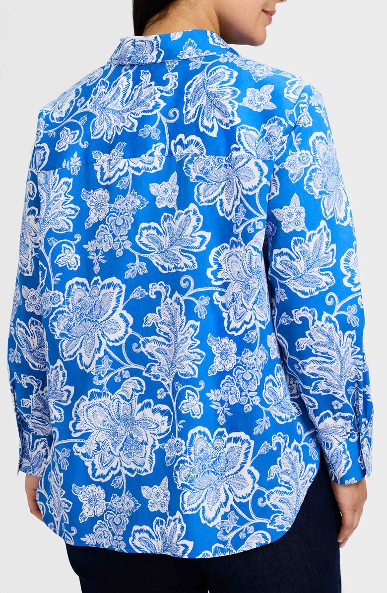 Foxcroft Meghan Floral Print Cotton Button-Up Shirt, Alternate, color, 