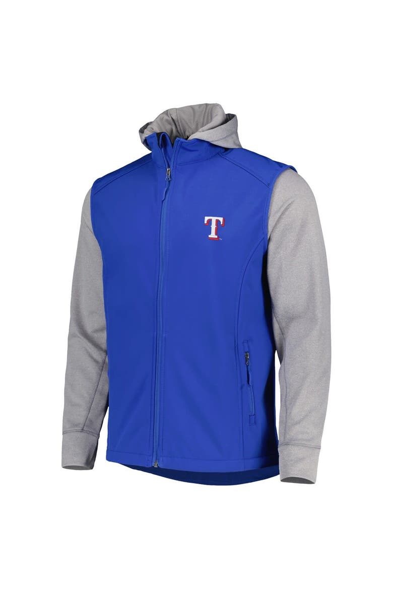Men's Dunbrooke Royal/Heather Gray Texas Rangers Alpha Full-Zip Jacket, Alternate, color, Royal
