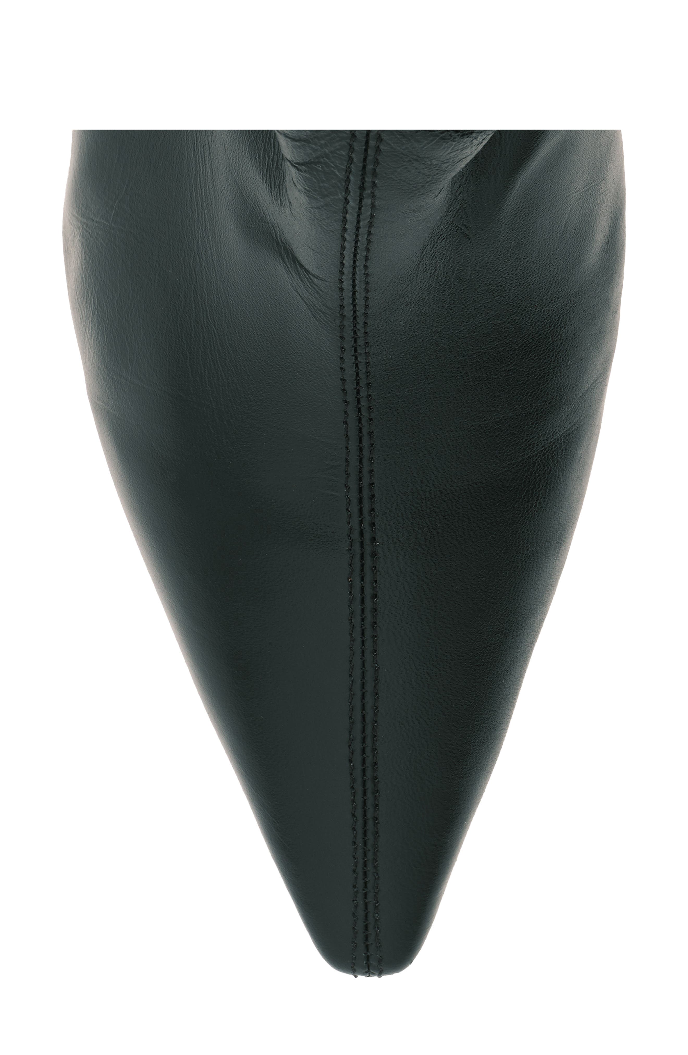 Alex Scrunched Leather Bootie, Alternate, color, BLACK