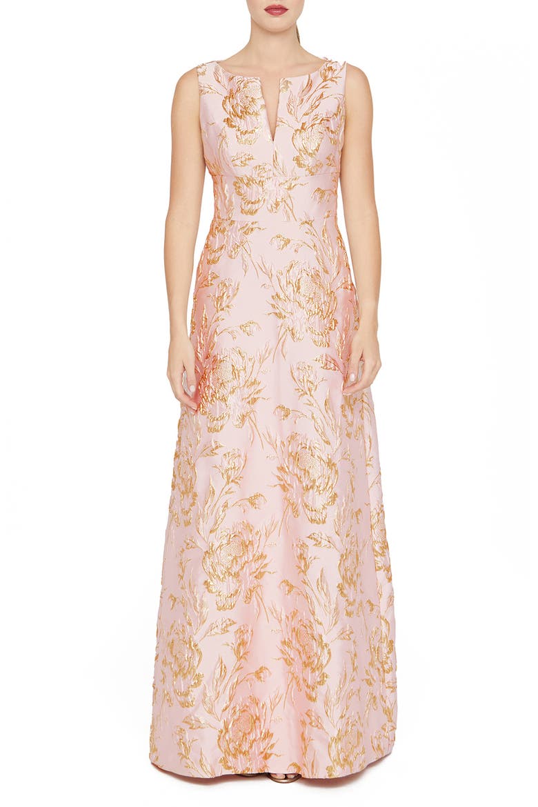 kay unger pink lace dress Kay Unger- Philippa Tea Length Dress in Bloom