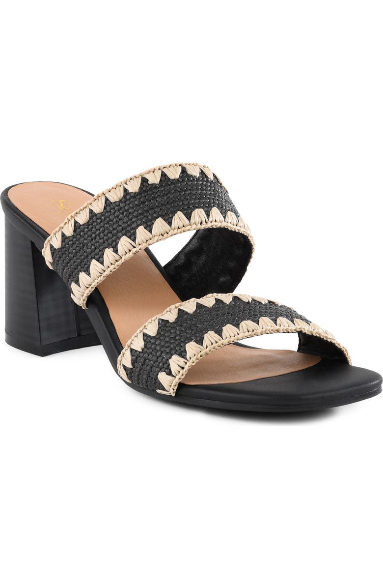 Seychelles Hattie Two-Strap Sandal, Main, color, Black