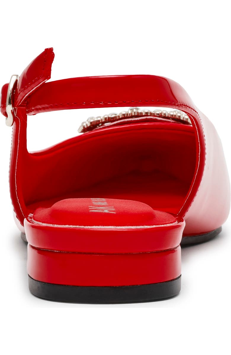 Anne Klein Kith Slingback Flat, Alternate, color, Red Patent