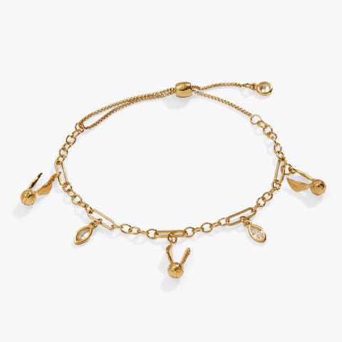 Harry Potter™ Golden Snitch And Navette Multi Charm Pull Chain Bracelet