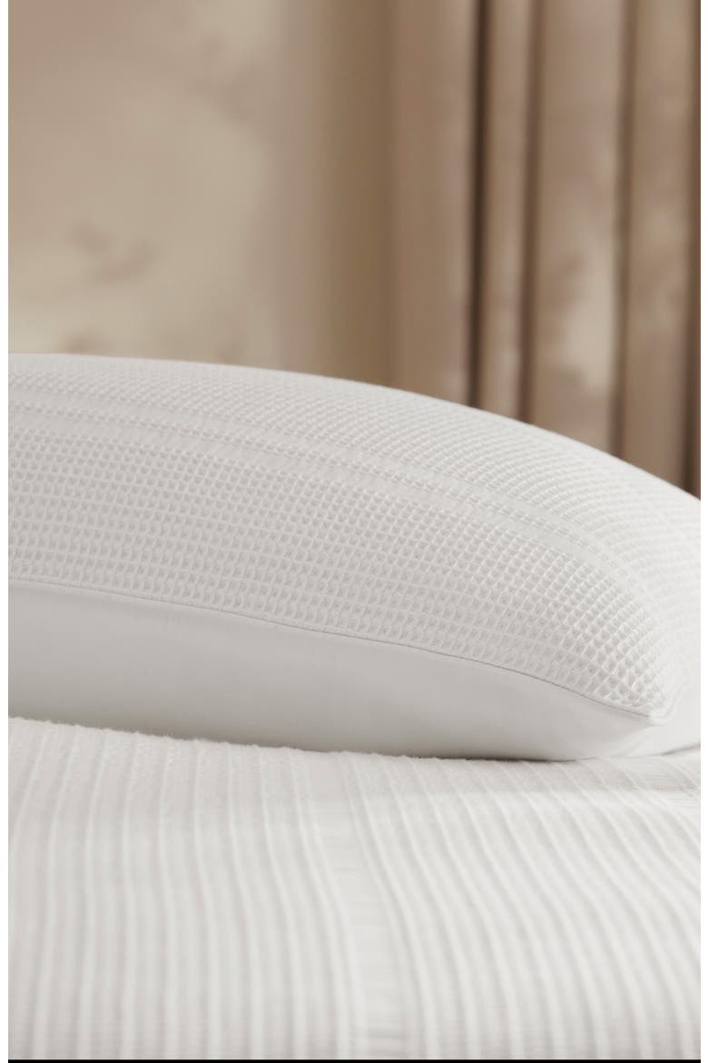 Waffle Weave Organic Cotton Duvet Cover & Sham Set, Alternate, color, WHITE