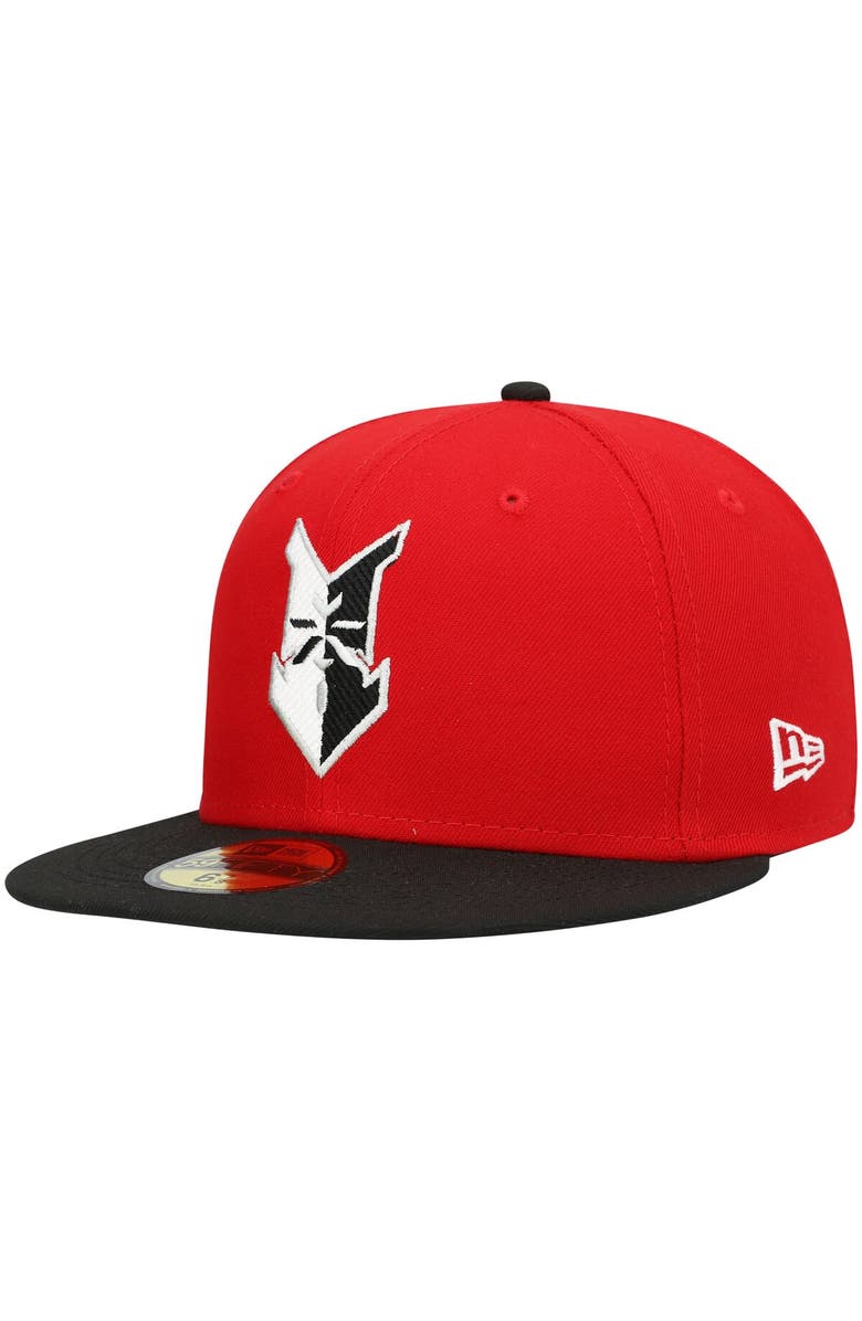 New Era Men's New Era Red Indianapolis Indians Authentic Collection Team Home 59FIFTY Fitted Hat, Main, color, Red