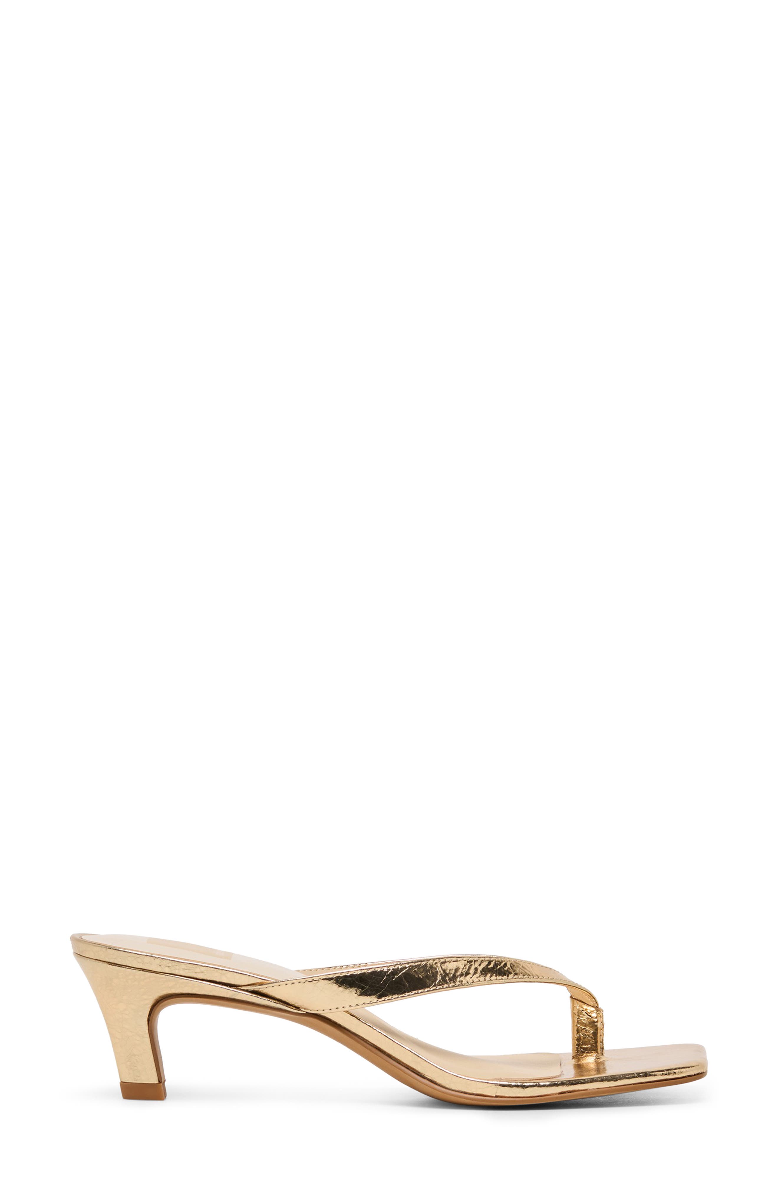 Ramia Kitten Heel Flip Flop, Alternate, color, GOLD DISTRESSED LEATHER