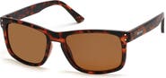 Timberland 56mm Polarized Rectangular Sunglasses