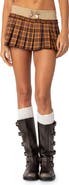 EDIKTED Alexi Pleated Plaid Skort