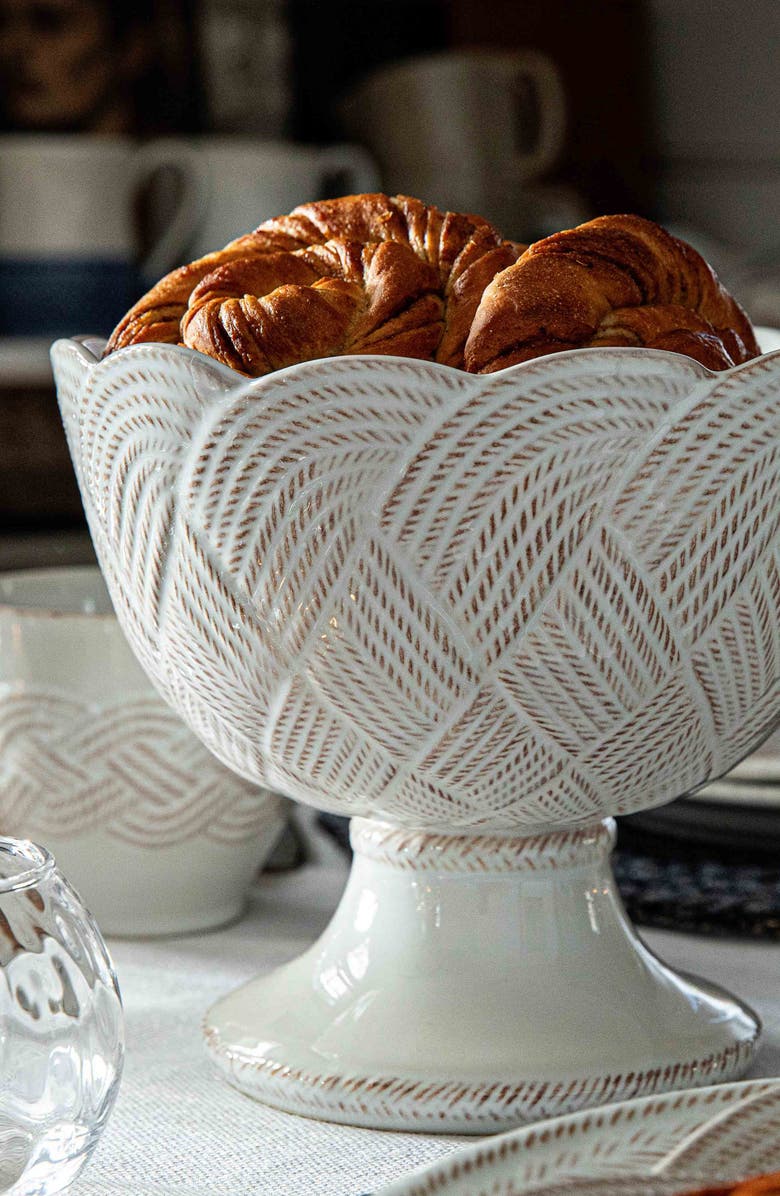 Juliska Le Panier Mystic Knot Footed Bowl, Alternate, color, Whitewash