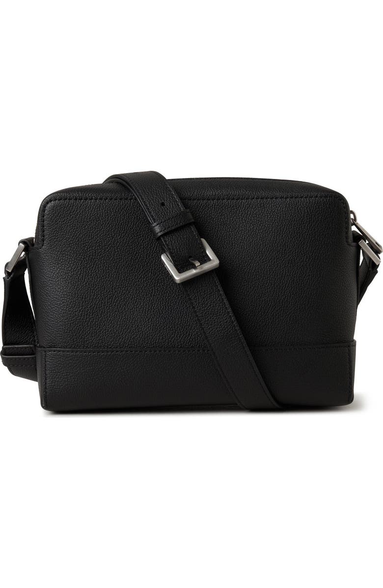 Mulberry Small Farringdon Leather Messenger, Alternate, color, Black
