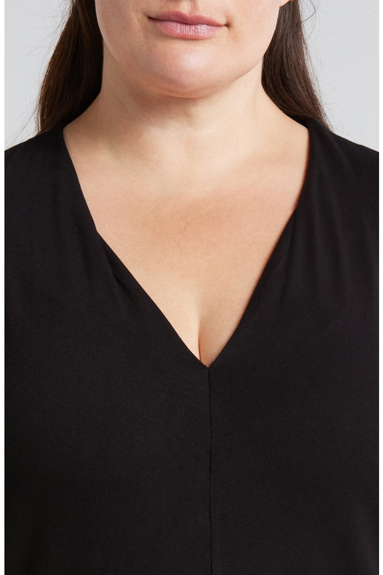 Teresa Jersey Shift Dress, Alternate, color, BLACK