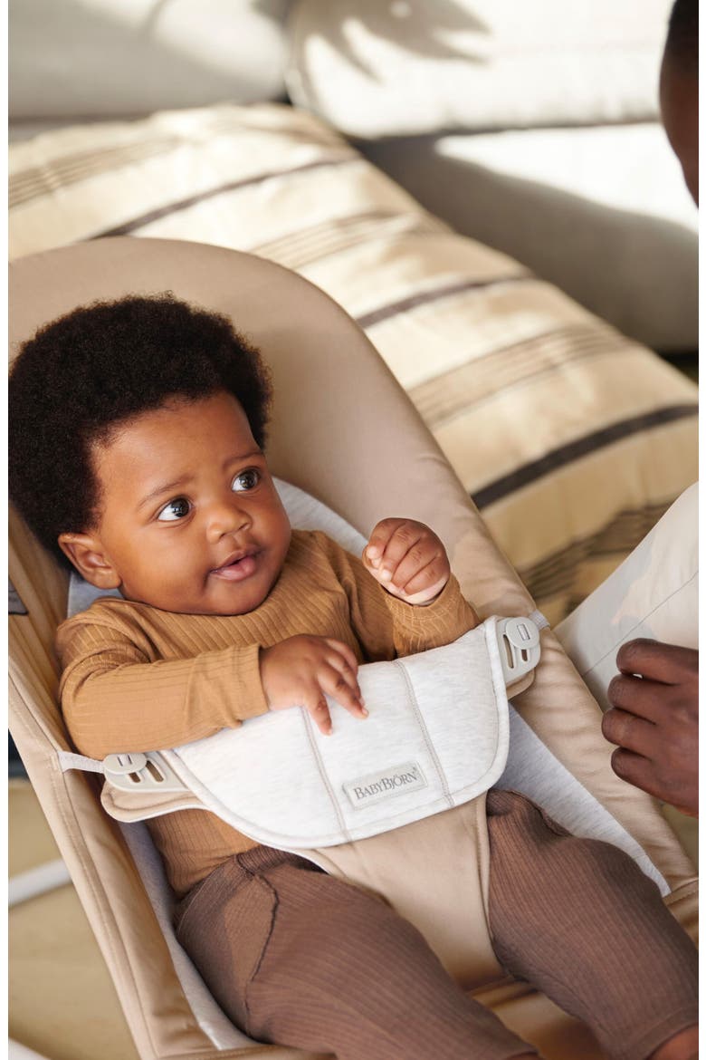Bouncer Bliss Convertible Jersey Baby Bouncer, Alternate, color, BEIGE
