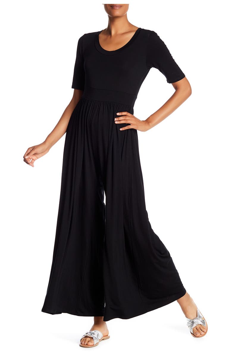 West Kei Elbow Sleeve Wide Leg Jumpsuit, Main, color, 