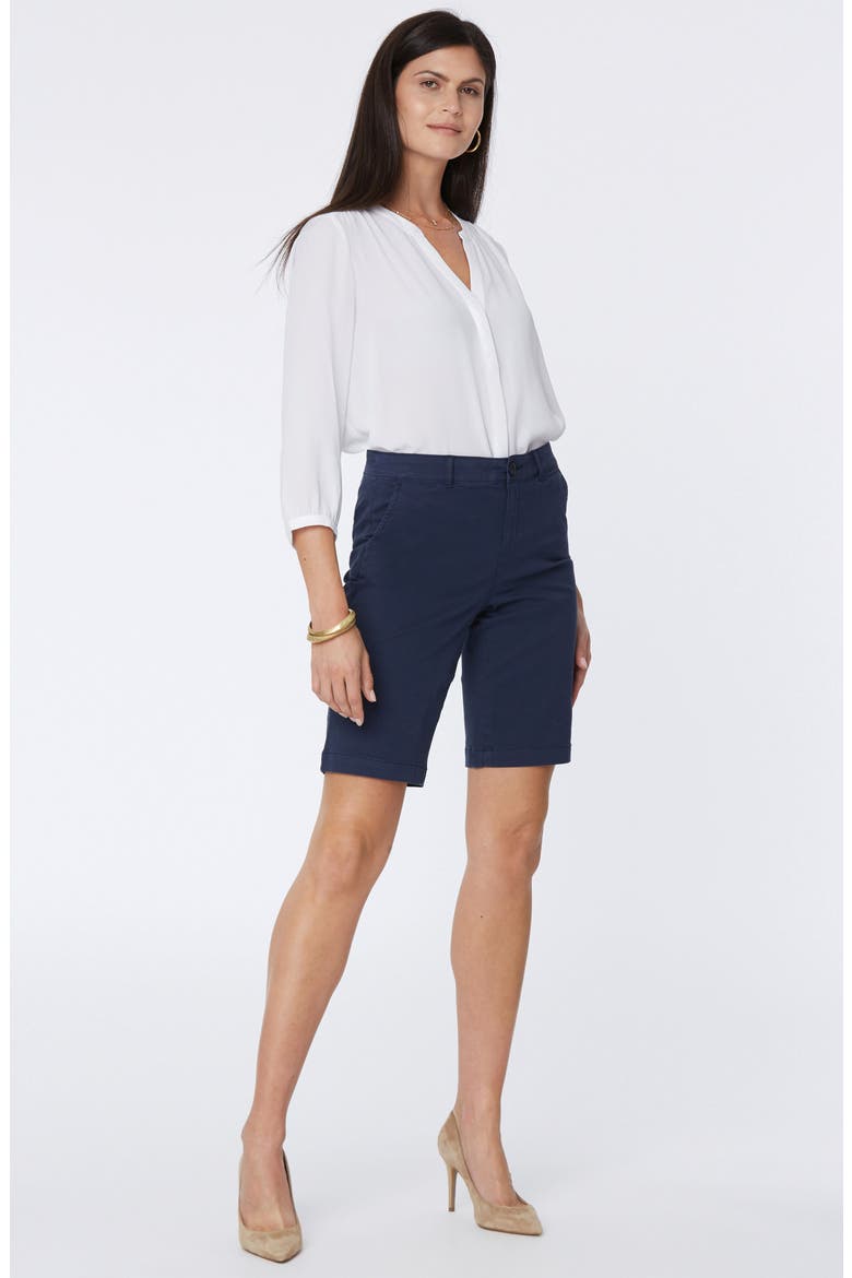 Stretch Twill Bermuda Shorts, Alternate, color, EVENING TIDE
