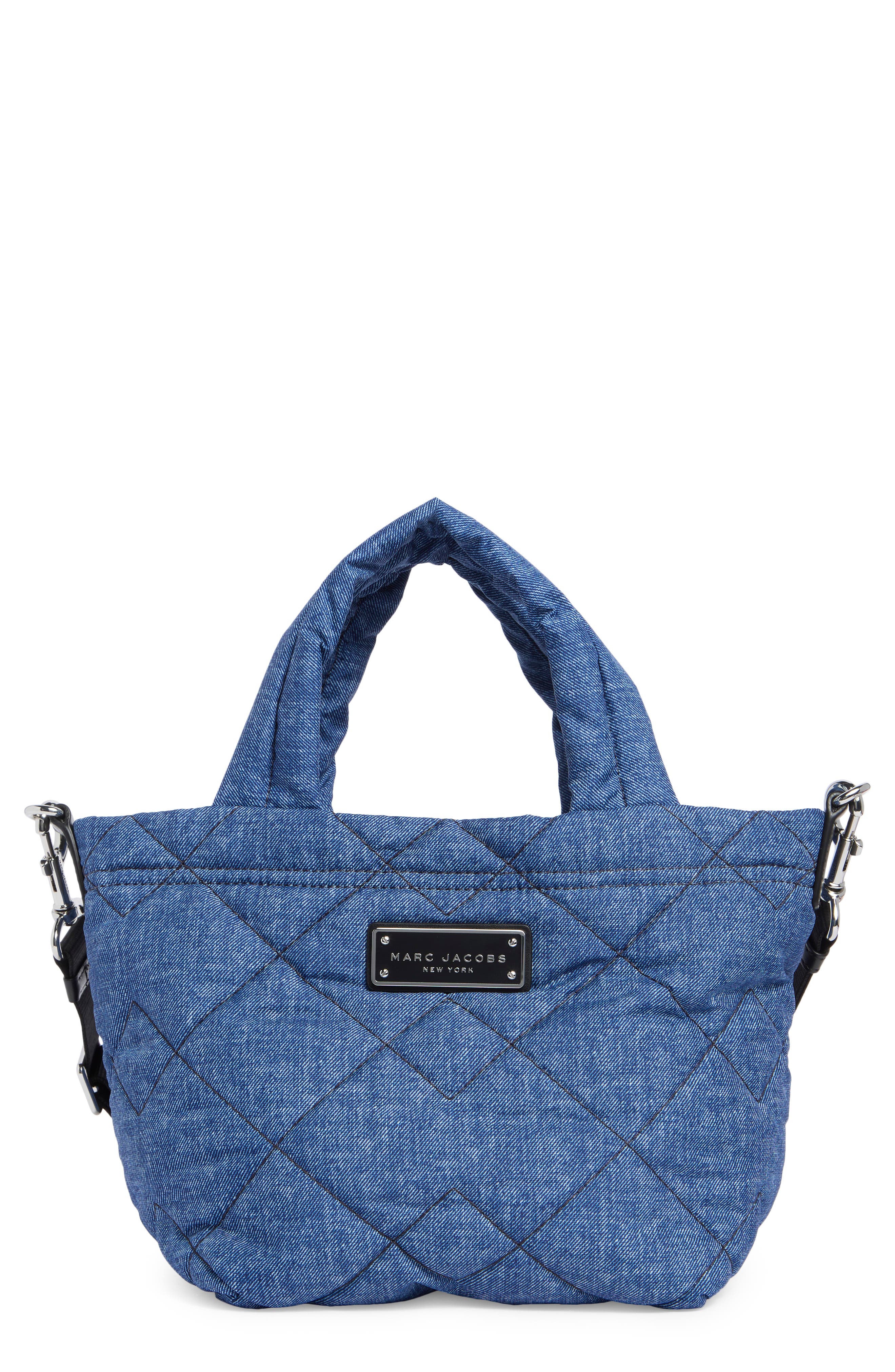 Marc Jacobs Denim Effect Quilted Mini Tote Bag
