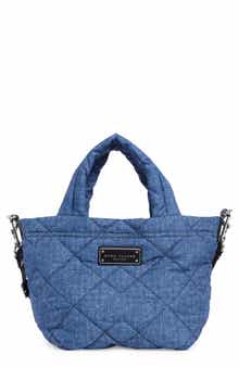 Marc Jacobs Denim Effect Quilted Mini Tote Bag