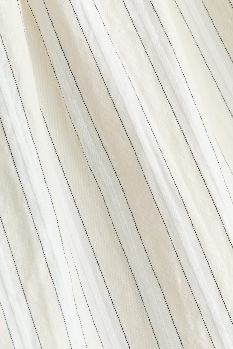 Belted Cotton Shorts, Alternate, color, Light beige/striped