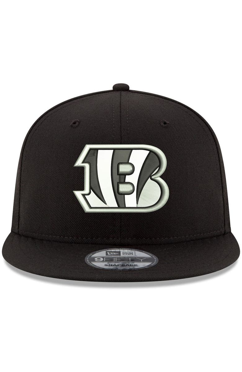 New Era Men's New Era Black Cincinnati Bengals B-Dub 9FIFTY Adjustable Hat, Alternate, color,