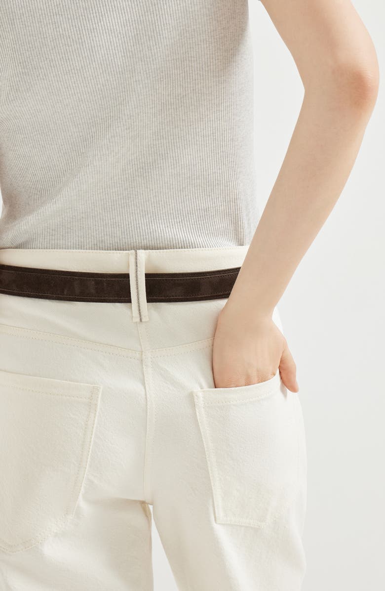 Brunello Cucinelli Square chino trousers, Alternate, color, Panama