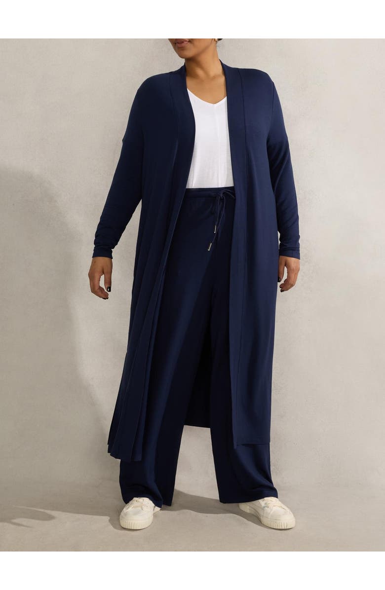 Live Unlimited Lightweight Supersoft Maxi Cardigan, Alternate, color, Navy