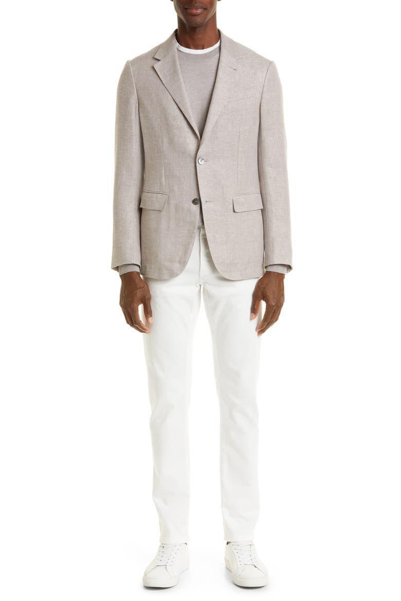 Faded Silk, Cashmere & Linen Crewneck Sweater, Alternate, color, BEIGE