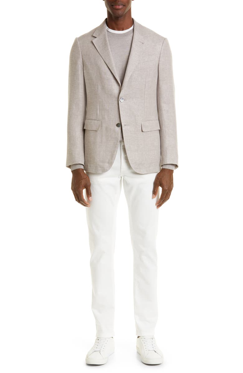 ZEGNA Faded Silk, Cashmere & Linen Crewneck Sweater, Alternate, color,