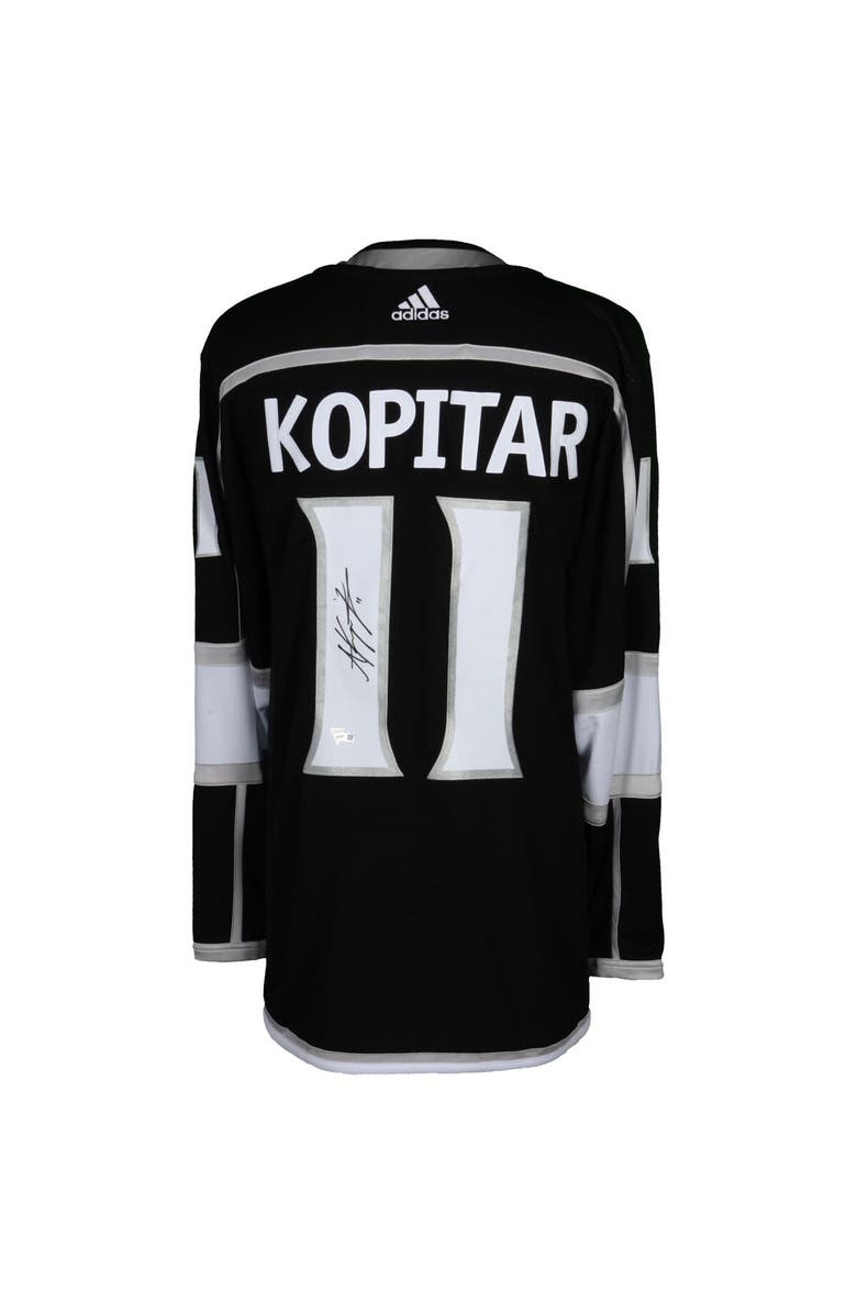 FANATICS AUTHENTIC Anze Kopitar Los Angeles Kings Autographed Black Adidas Authentic Jersey, Alternate, color, 