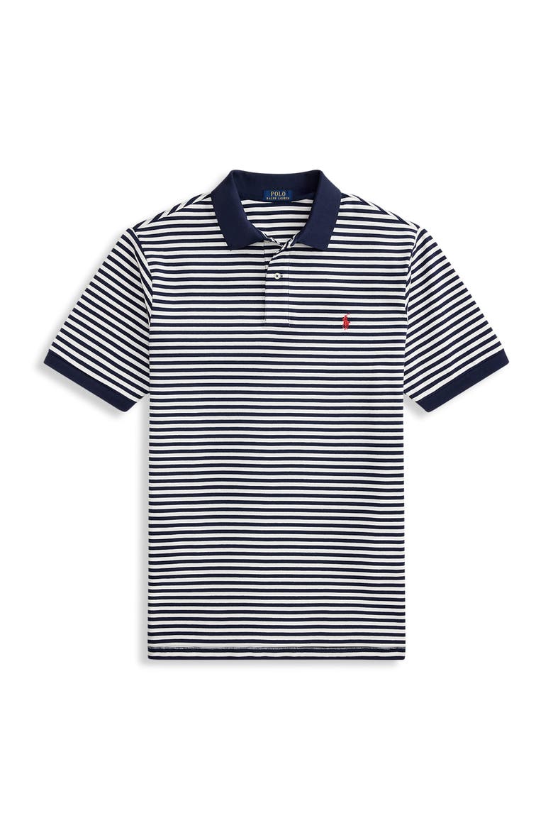 Big & Tall Animated Mesh Polo Shirt V2, Alternate, color, NEWPORT NAVY WHITE