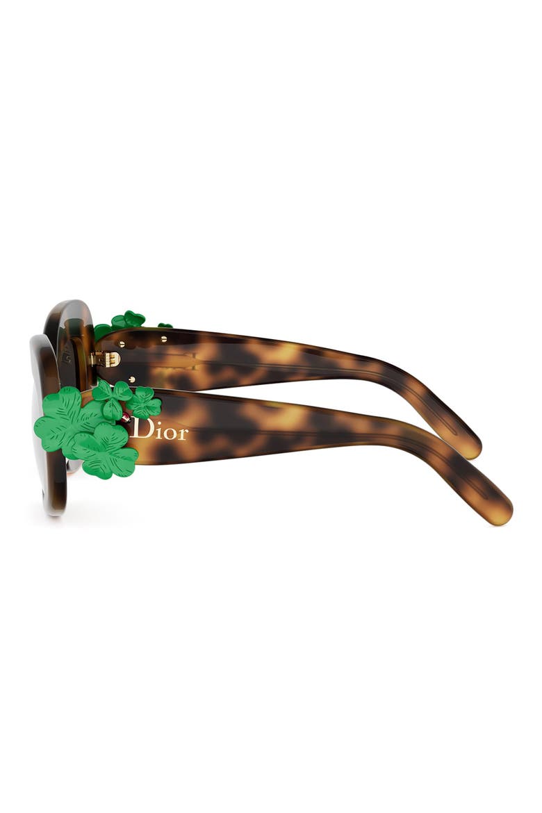 'Dior Clover S3I 51mm Gradient Butterfly Sunglasses, Alternate, color, BLONDE HAVANA / GRADIENT SMOKE