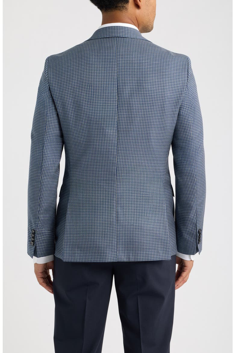 Hutson Slim Fit Dark Blue Microcheck Virgin Wool Sport Coat, Alternate, color, DARK BLUE