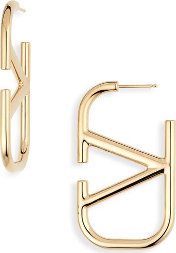 ピアス VALENTINO TWO-TONE ENAMEL AND L VLOGO EARRINGS Valentino Garavani Two-tone Enamel And Metal Vlogo Earrings
