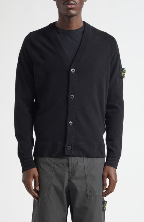 Compass Logo Patch Virgin Wool Cardigan