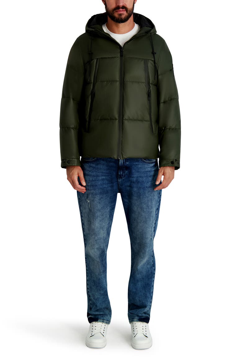 Hooded Puffer Jacket, Alternate, color, OLIVE