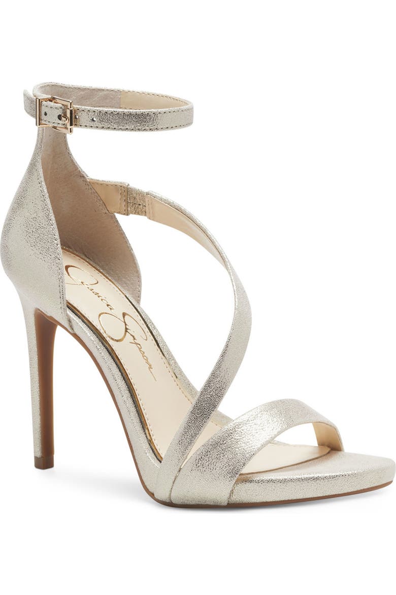 jessica simpson rayli asymmetric dress sandals Amazon.com | Jessica Simpson Women's RAYLI Sandals Black Shimmer Sand,5 M US