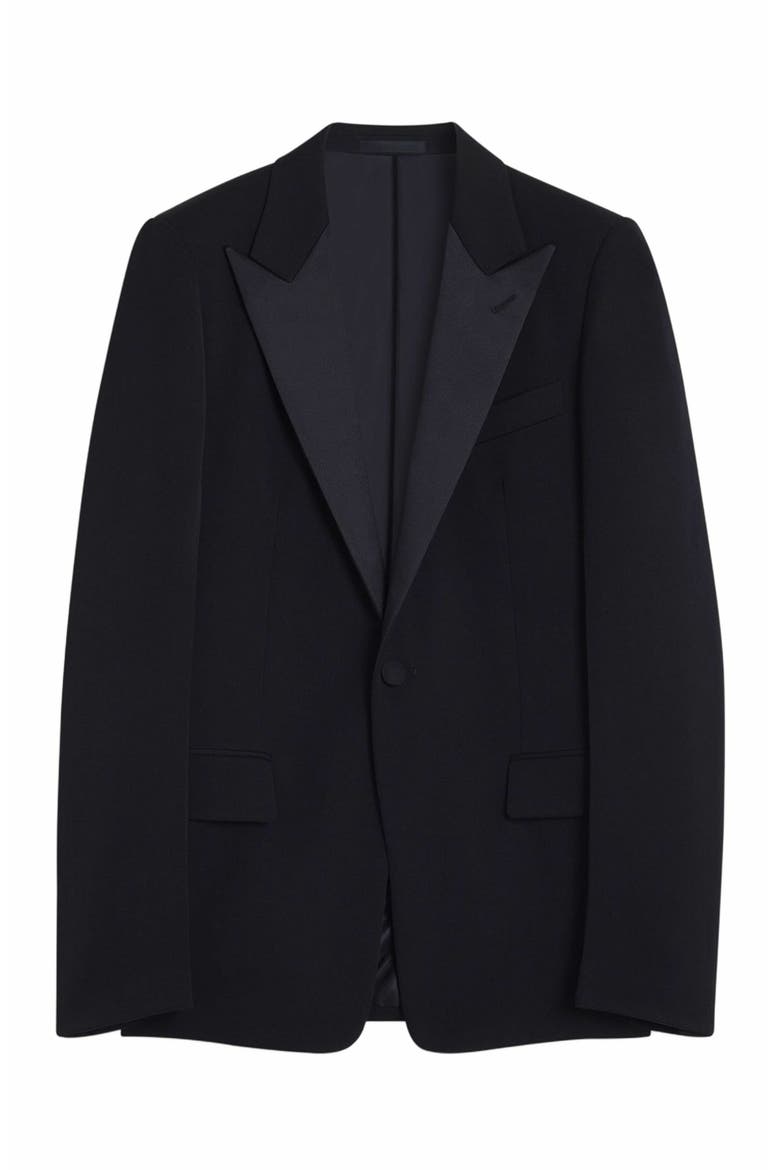 SATIN COLLAR TUXEDO JACKET, Alternate, color, BLACK