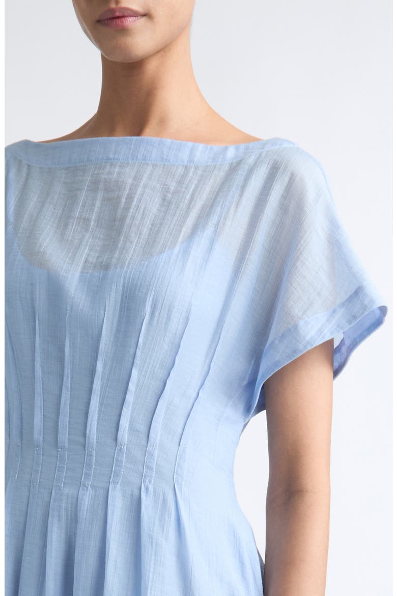 Textured Gauze Midi Dress, Alternate, color, BLUEBELL