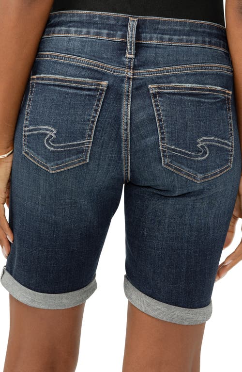 Silver Jeans Co. Elyse Curvy Denim Bermuda Shorts In Indigo