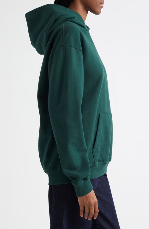 Sporty And Rich Sporty & Rich Health Script Oversize Cotton Fleece Graphic Hoodie In Green