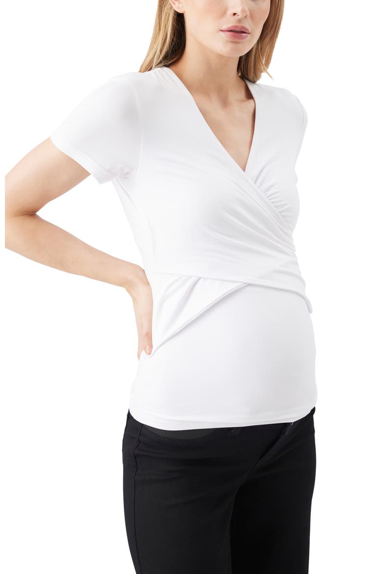 Luxe Knit Embrace Nursing Tee, Alternate, color, White