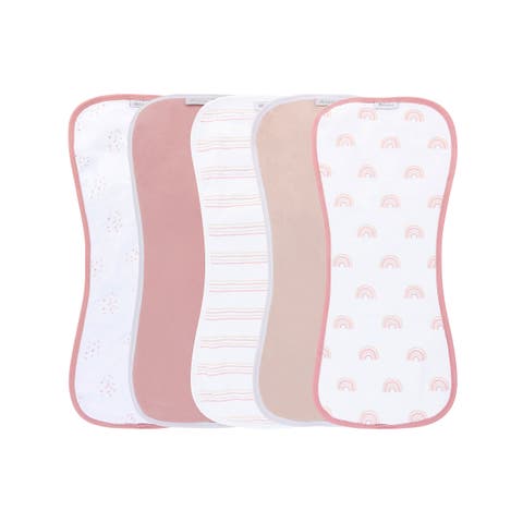 Baby Burp Cloths Reversible 5 Piece Set