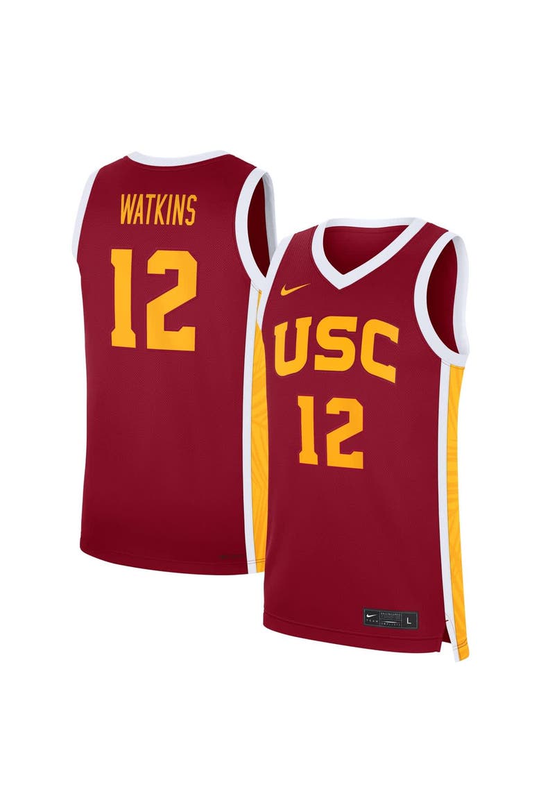 Men's Nike JuJu Watkins Cardinal USC Trojans Road Replica Basketball Jersey, Main, color, Cardinal