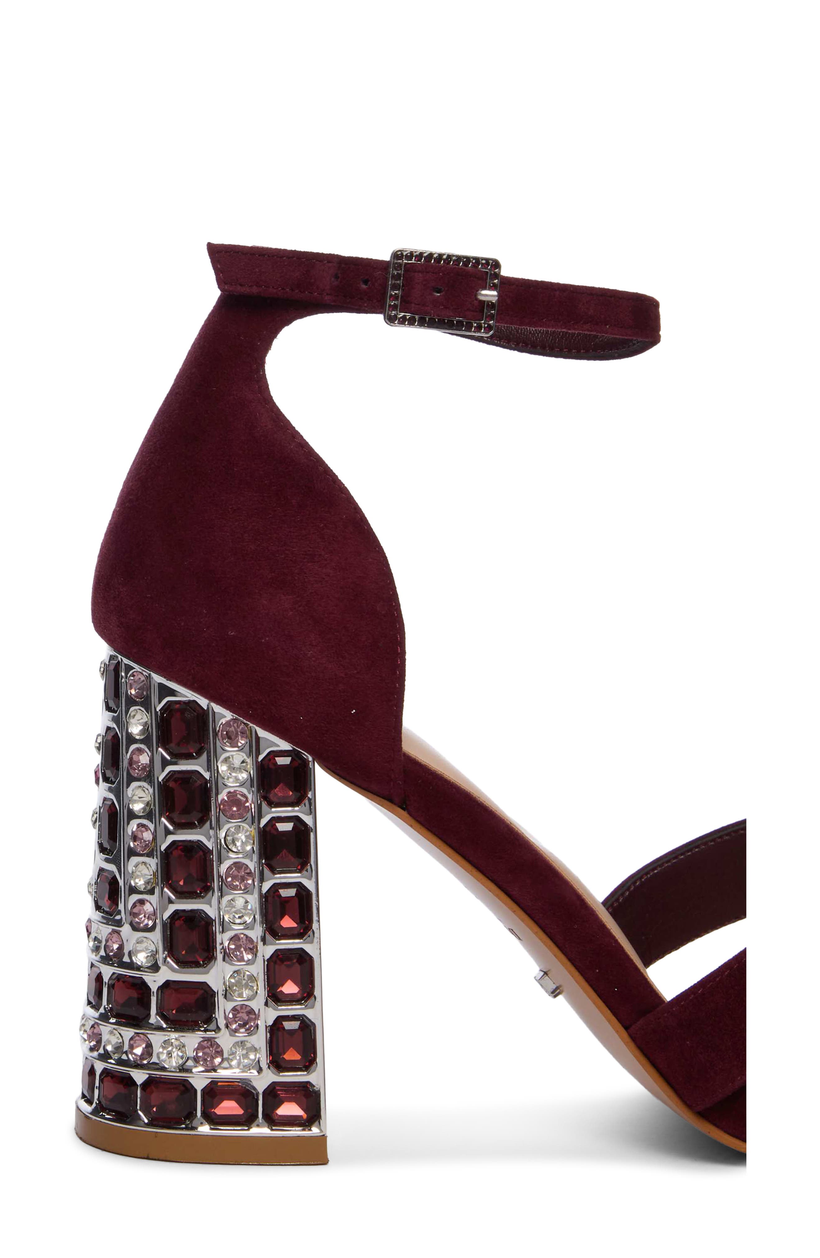 Majestical Ankle Strap Sandal, Alternate, color, BURGUNDY