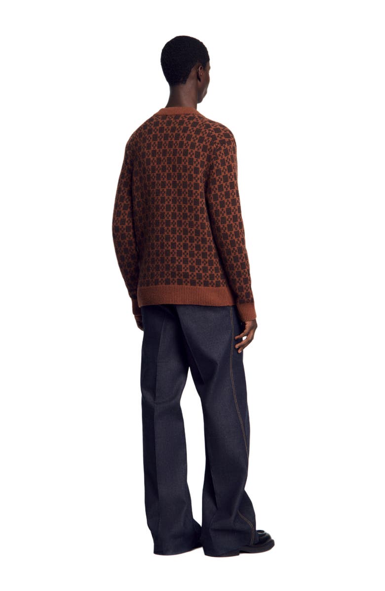 SANDRO Jacquard square cross pattern, Alternate, color, 