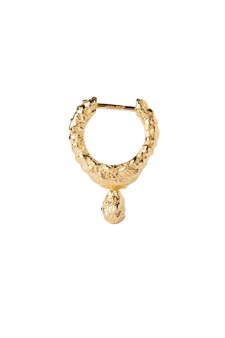 Lava Single Hoop, Alternate, color, Gold