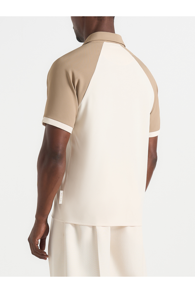 Salim Contrast Raglan Shirt, Alternate, color, Cream/Taupe