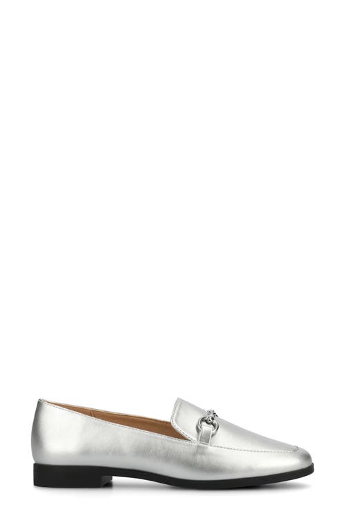 Journee Collection Women's Lacie Slide Op Tailored Loafers In Silver