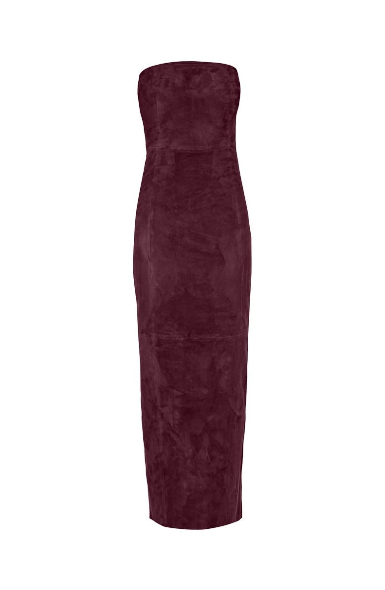 AS by DF Venus Stretch Suede Dress, Alternate, color, Port Wine