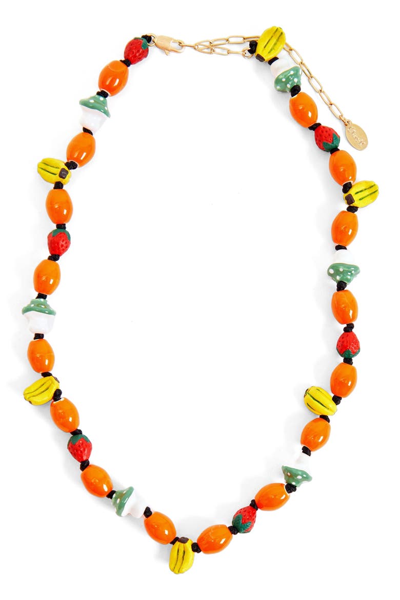 Les Fruits de CV Necklace, Main, color, ORANGE MULTI
