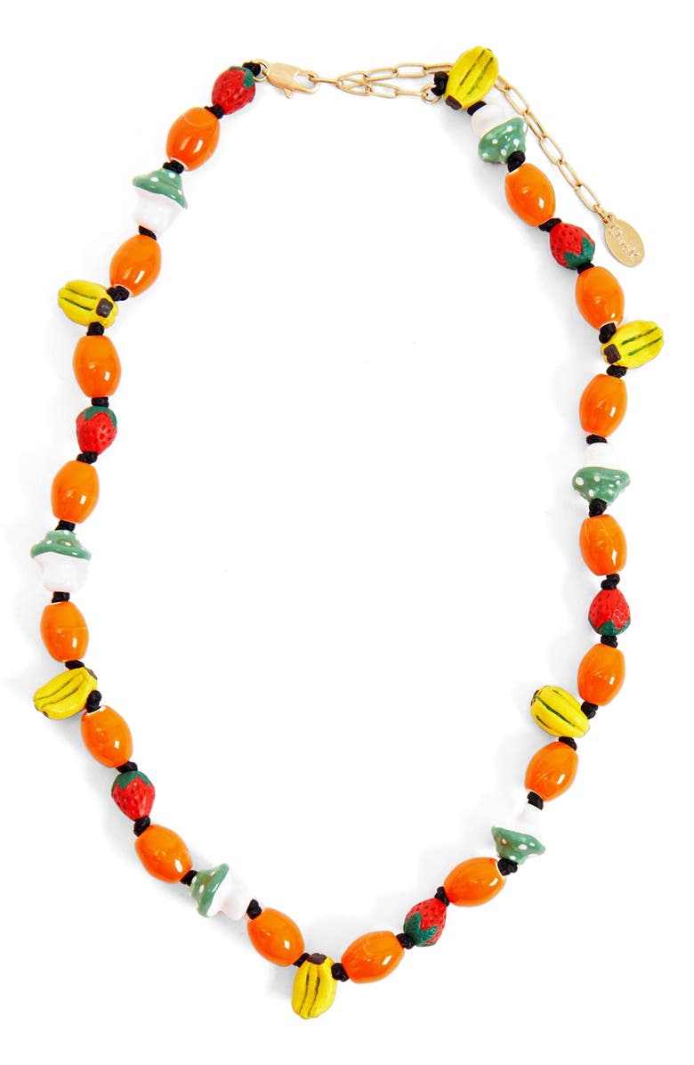 Clare V. Les Fruits de CV Necklace, Main, color, Orange Multi