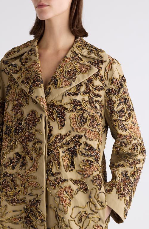 Dries Van Noten Knee-length Embroidered Cotton Coat